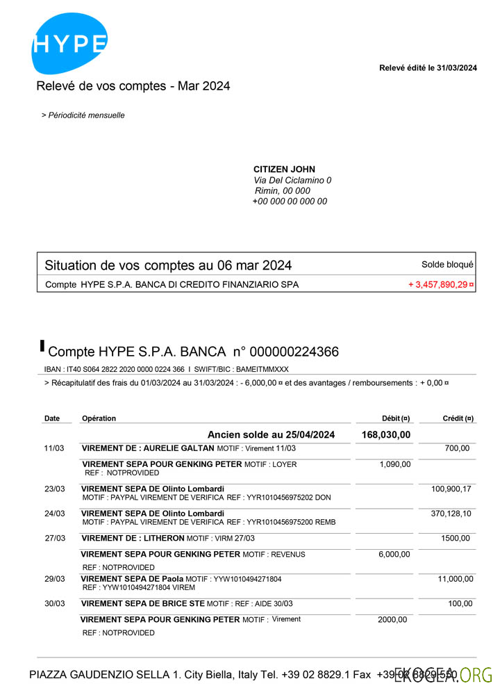 Italie HYPE SPA bank st scr   Copie